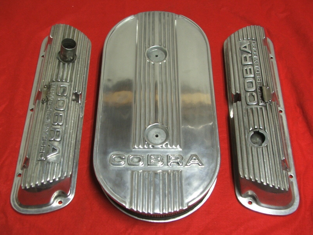 1968 Shelby GT 350 289 302 351 Cobra Valve Cover & Oval Air Cleaner Set