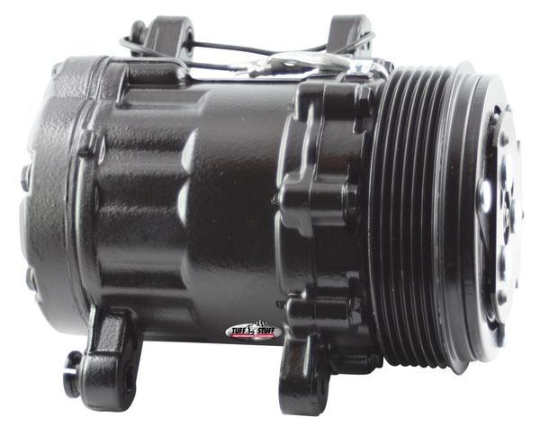 March Performance Black Sanden 7176 compressor with serpentine pulley